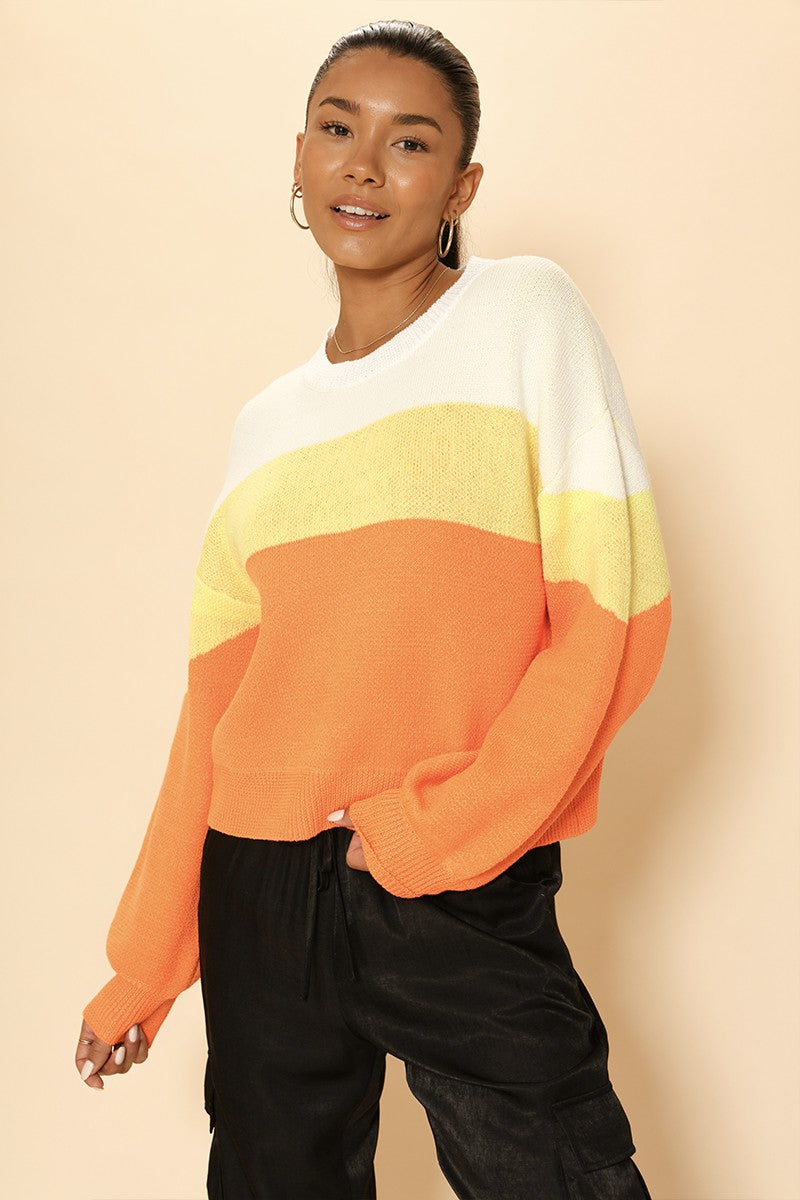 Candy Corn Halloween Sweater