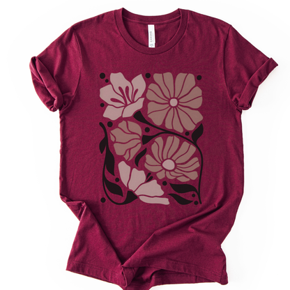 Abstract Floral - Bella Canvas Super Soft Standard Fit T Shirt