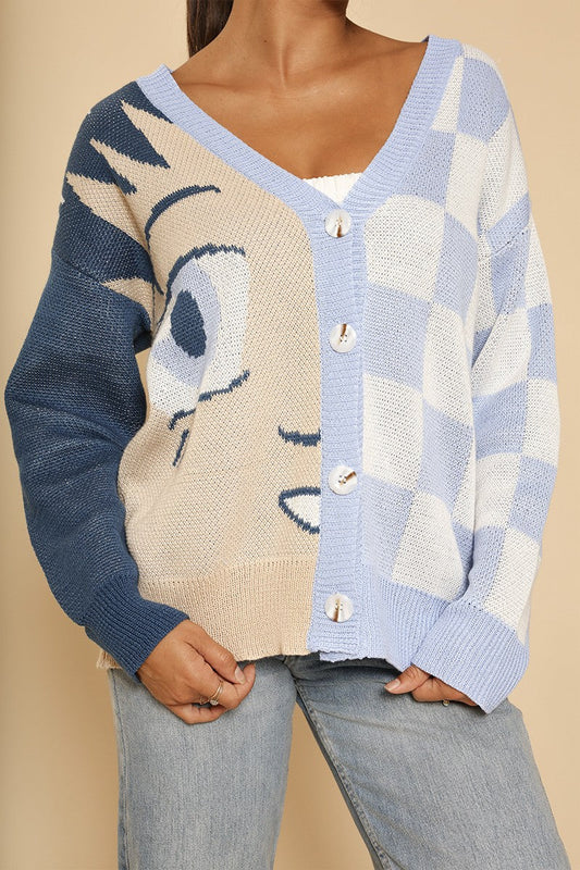 Anime Checkered Cardigan