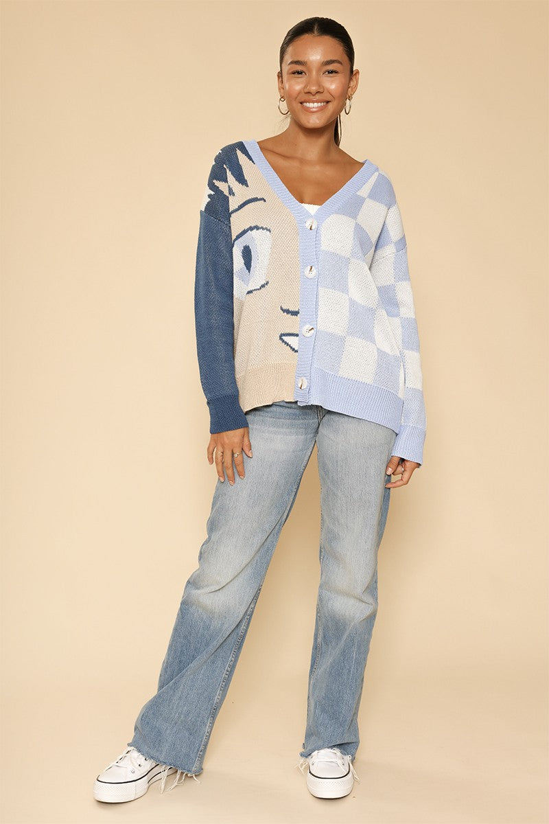 Anime Checkered Cardigan