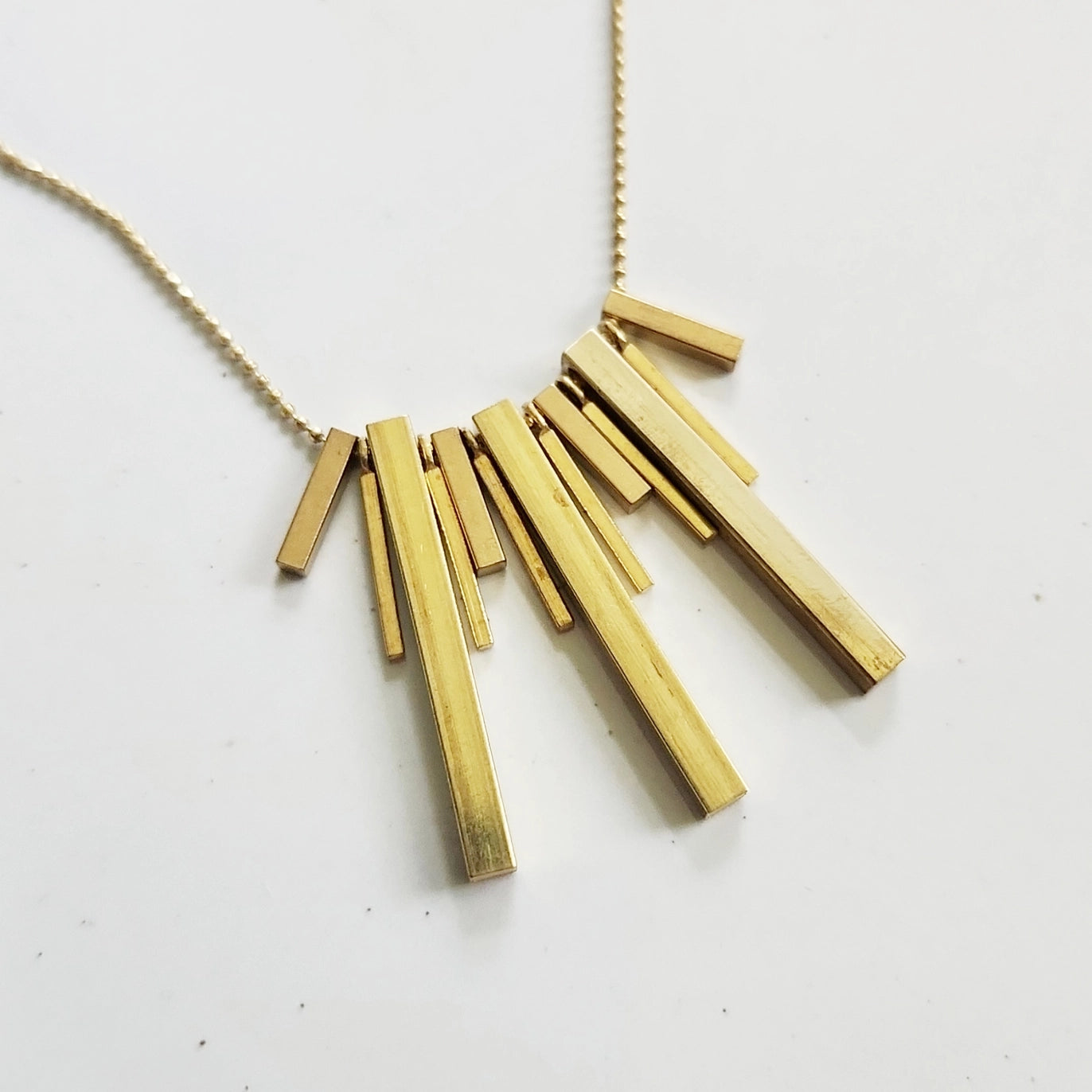 Beaded Brass Bar Bib Necklaces, Gifted To Britney Spears