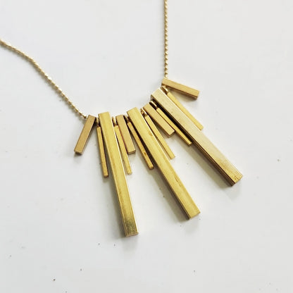 Beaded Brass Bar Bib Necklaces, Gifted To Britney Spears