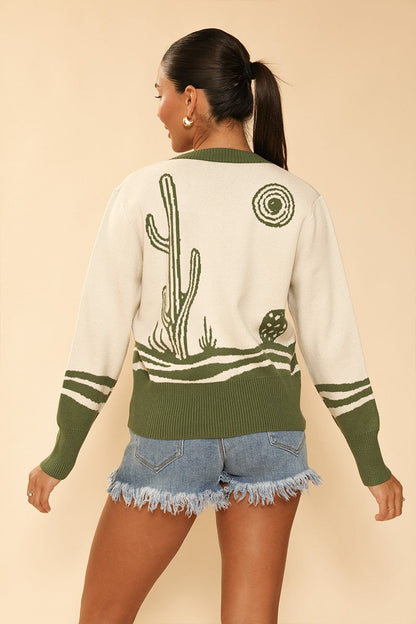 Desert Cactus Knit Cardigan