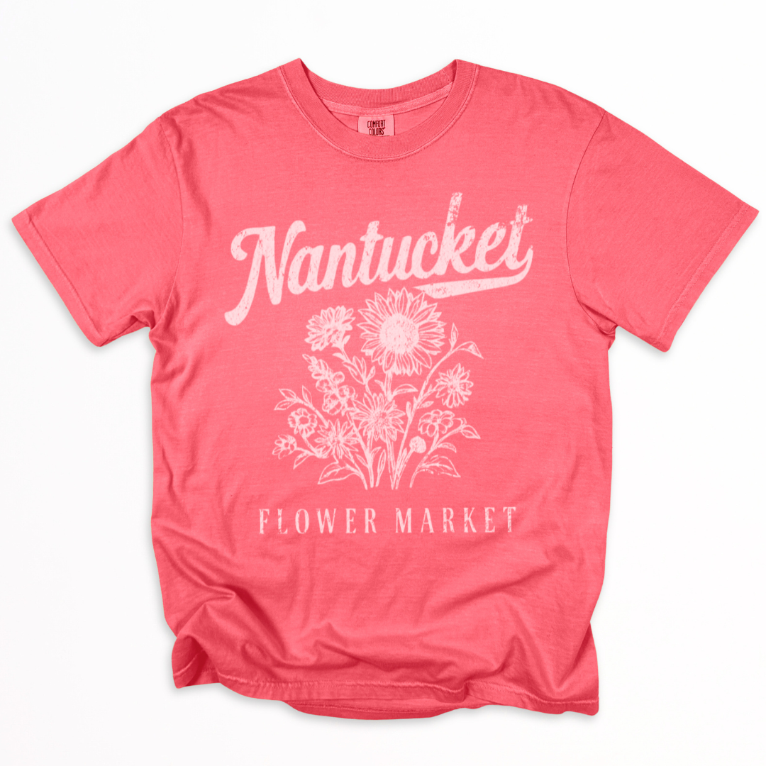 Nantucket Flower Market - Comfort Colors Relaxed Fit Premium T Shirt