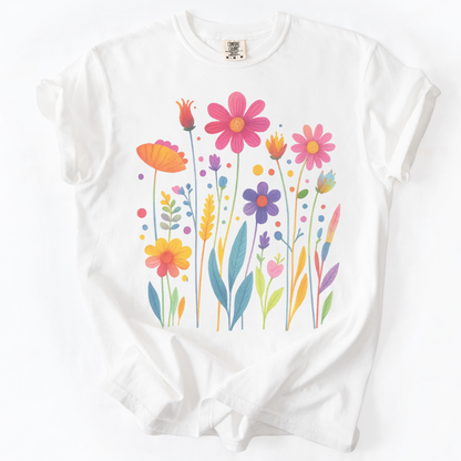 Vibrant Wildflower-  Comfort Colors Relaxed Fit Premium T Shirt