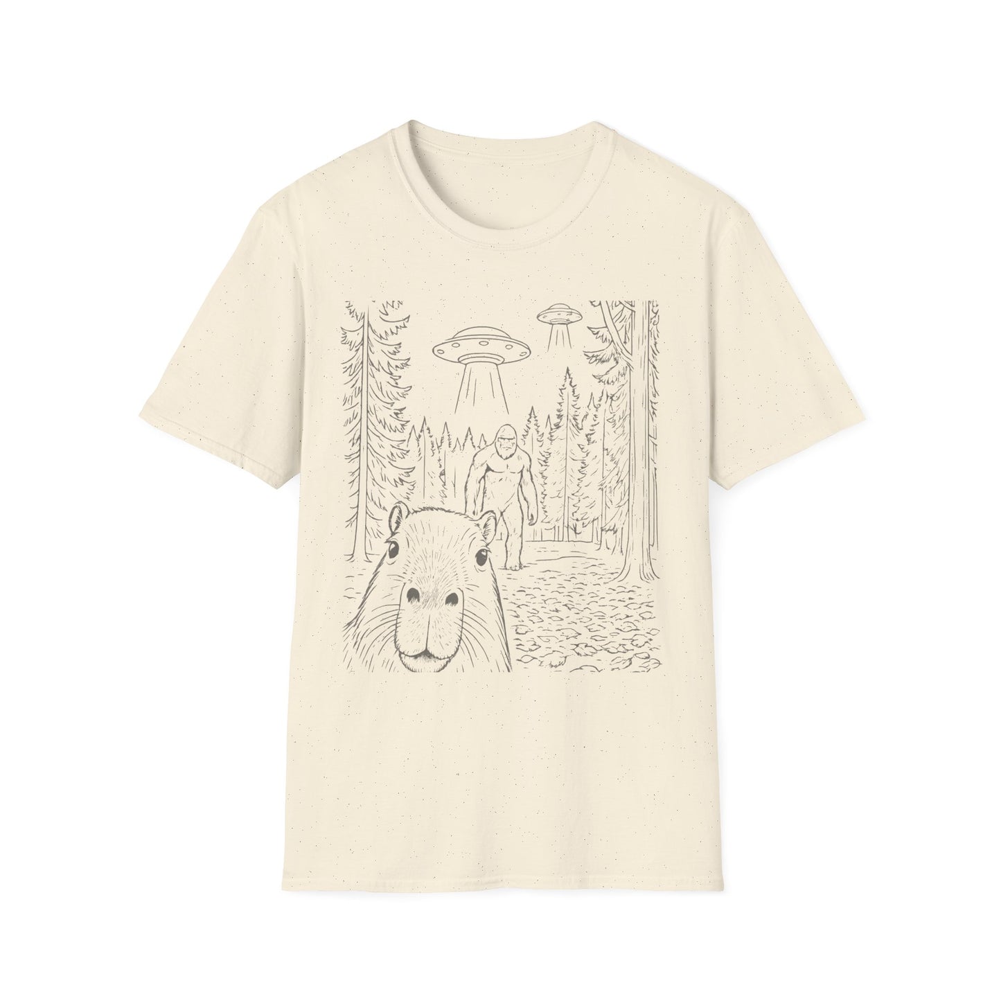 Capybara Selfie Line Art