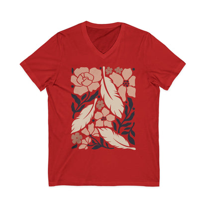 Feathers - Short Sleeve V Neck