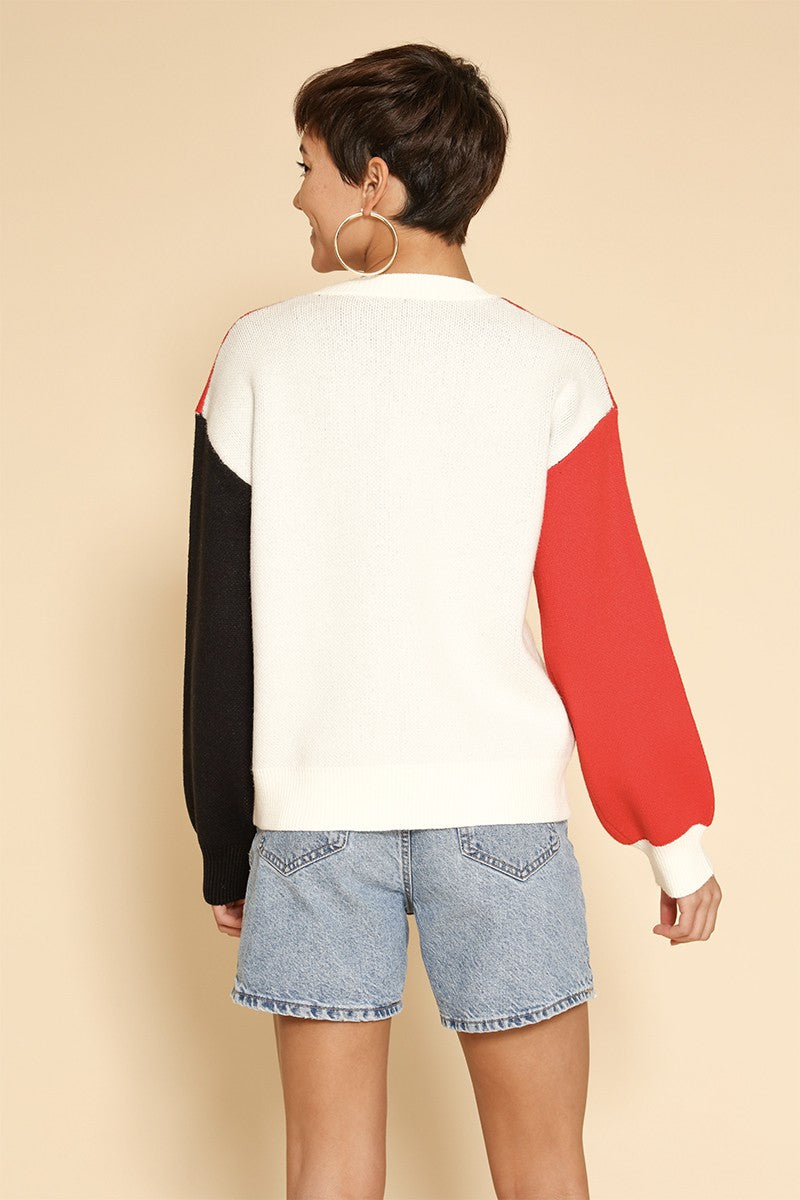 Santa Face Knit Holiday Sweater