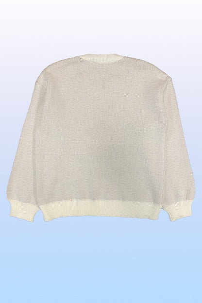 Snowman Face Knit Holiday Sweater