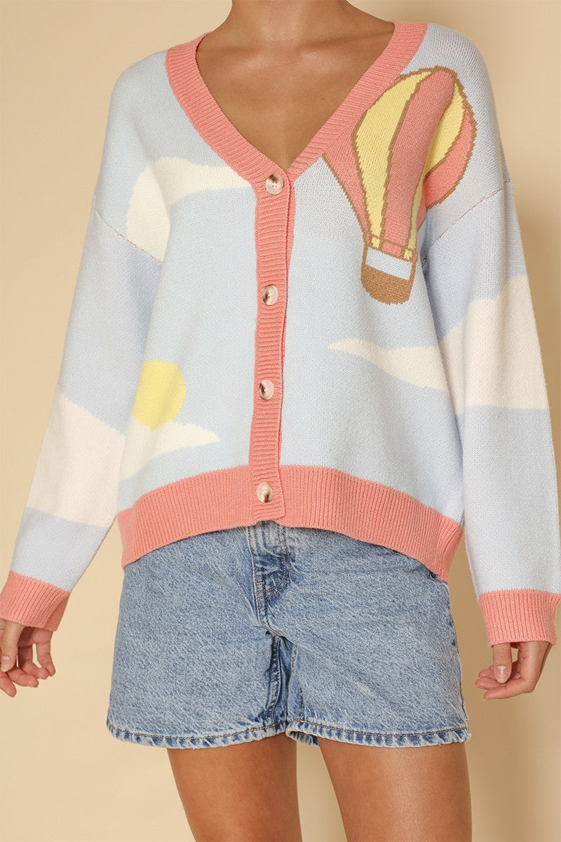 Hot Air Balloon Knit Cardigan