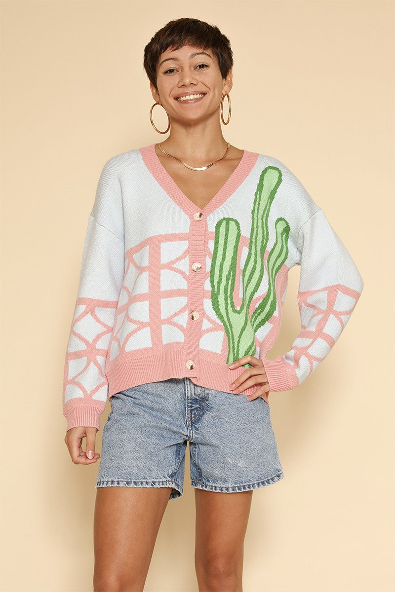 Cactus Resort Knit Cardigan