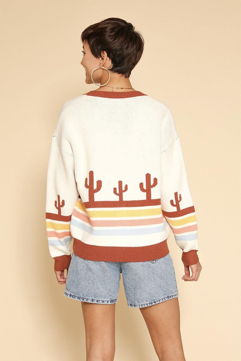 Desert Retro Stripe Cardigan