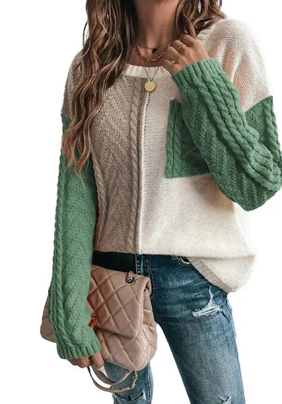 Color Block Knit Sweater