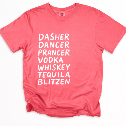 Festive Reindeers - Comfort Colors Relaxed Fit Premium T Shirt