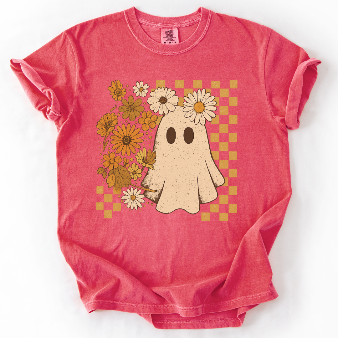 Floral Ghost -  Comfort Colors Relaxed Fit Premium T Shirt