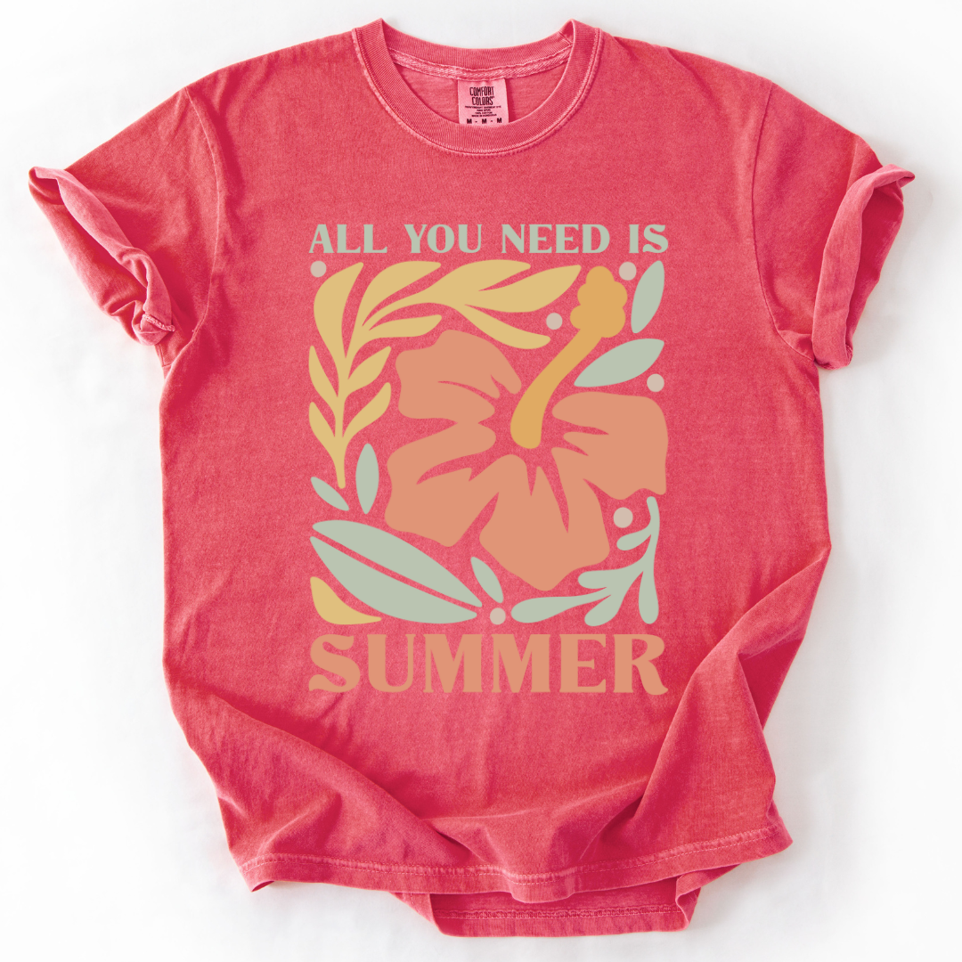 All You Need Is Summer-  Comfort Colors Relaxed Fit Premium T Shirt