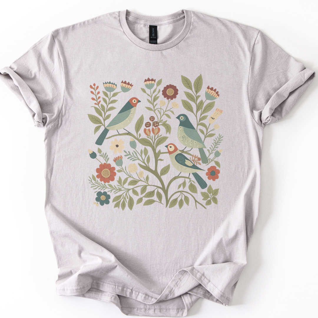 Folk Aviary  - Gildan Lightweight T Shirt
