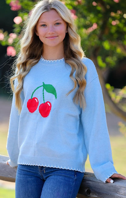 Cherry Knit Sweater