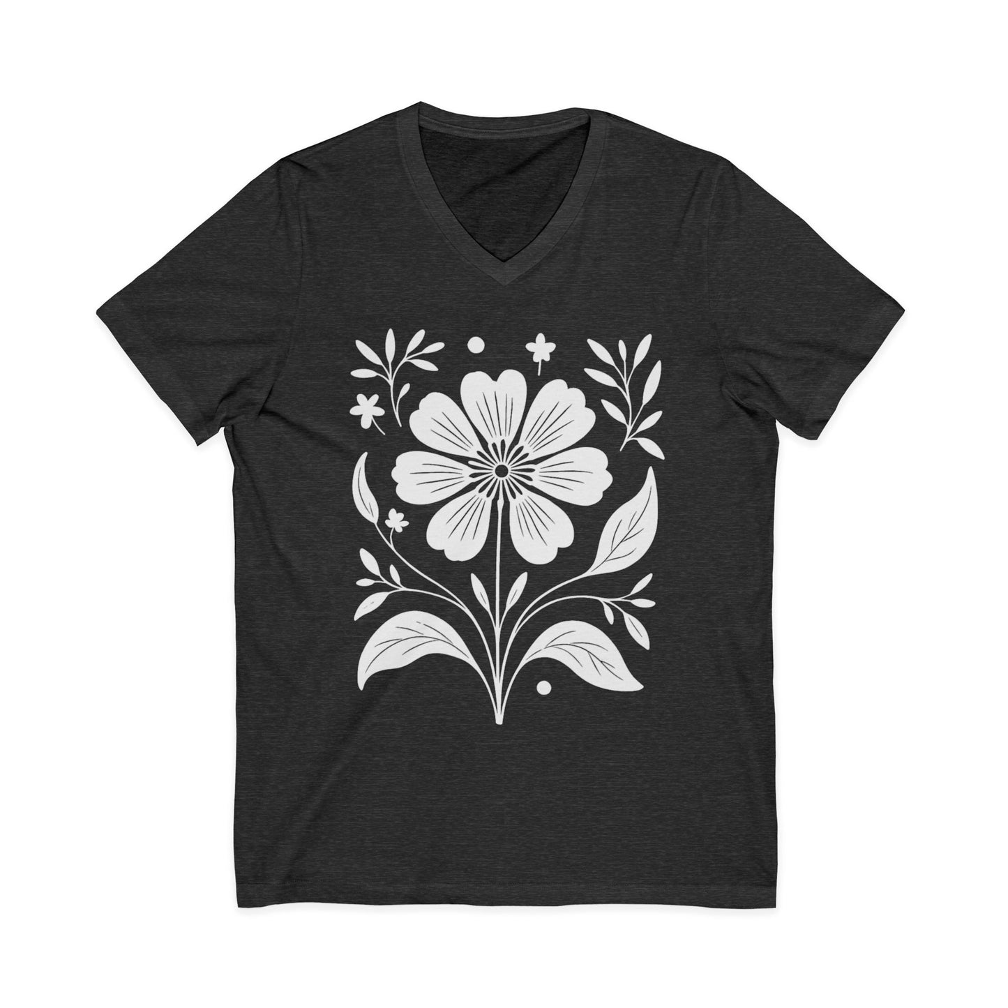 Petalis Blanco - Short Sleeve V Neck