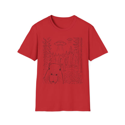Capybara Selfie Line Art