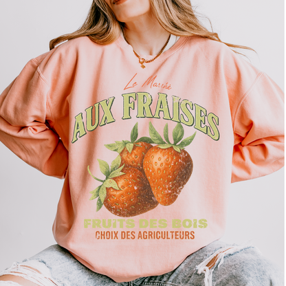 Aux Fraises - Comfort Colors Lightweight Sweatshirt