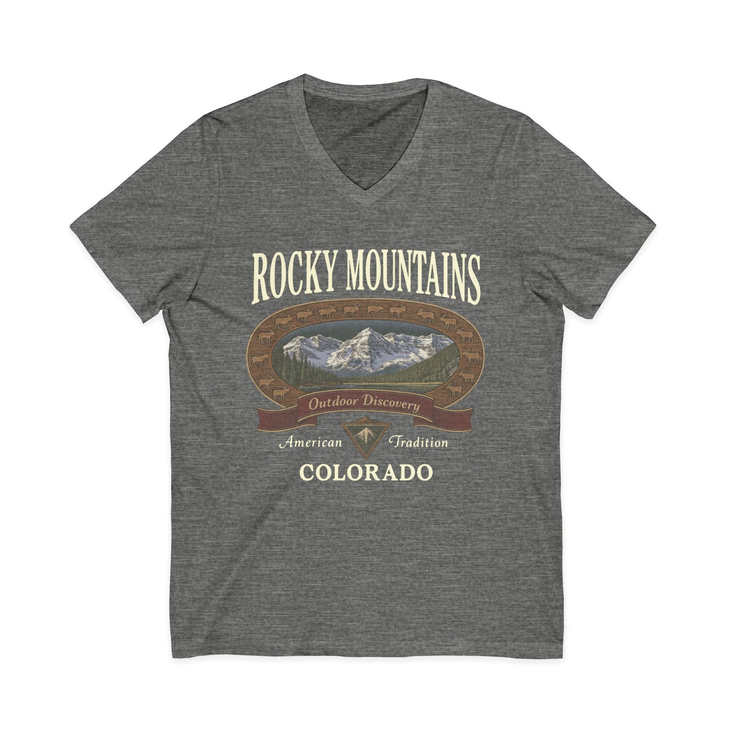 Rocky Mountains - Short Sleeve V Neck