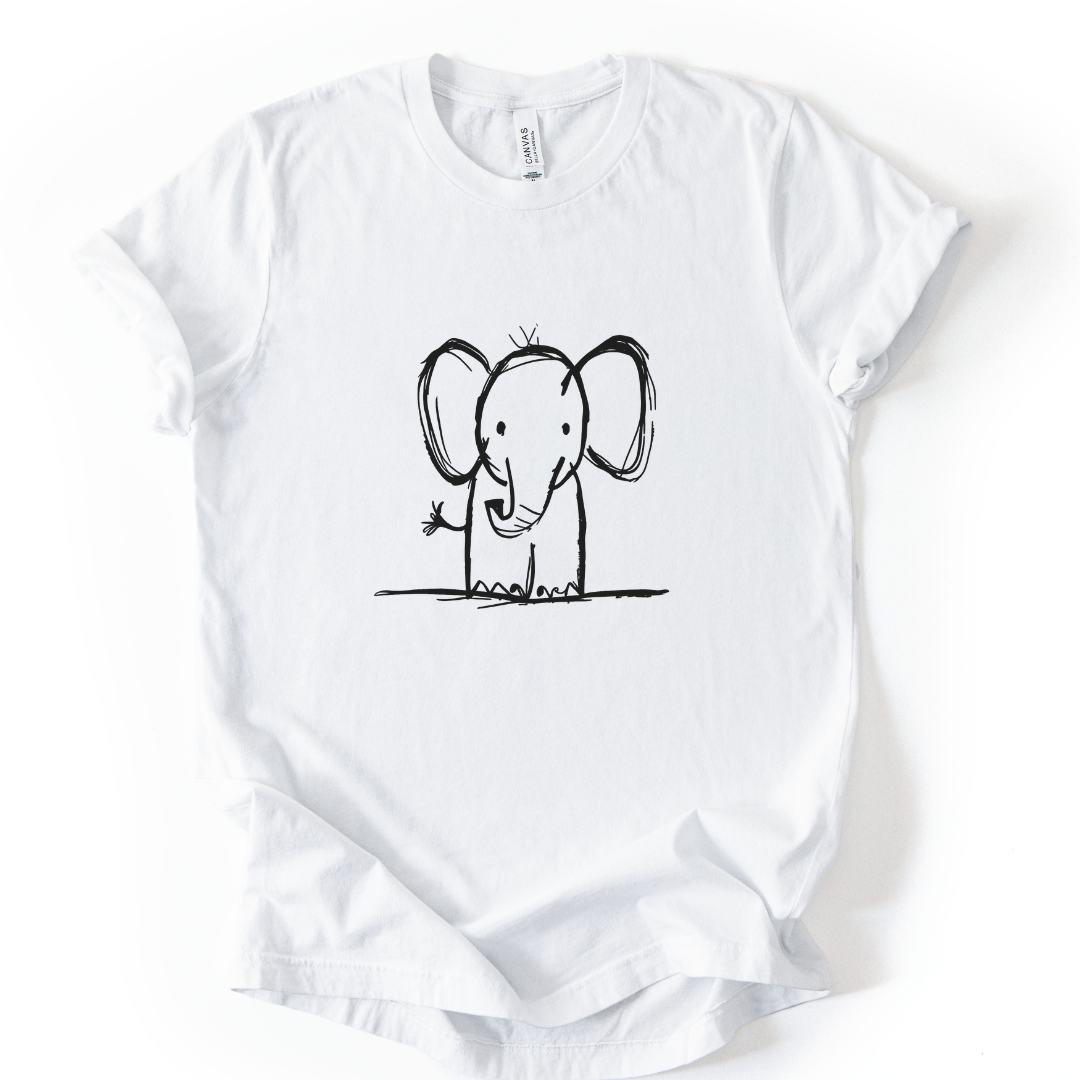 Elephant Sketch - Bella Canvas Super Soft Fitted T Shirt