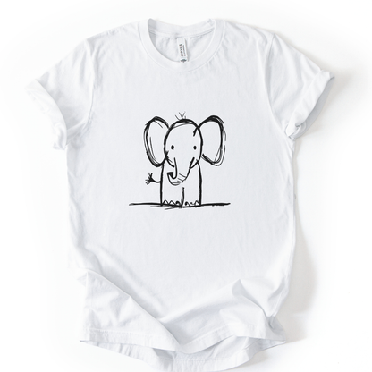 Elephant Sketch - Bella Canvas Super Soft Fitted T Shirt