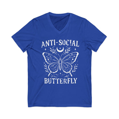 Anti-Social Butterfly - Short Sleeve V Neck