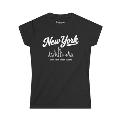 New York Skyline Doodle  - Women's Cut Fitted Tee