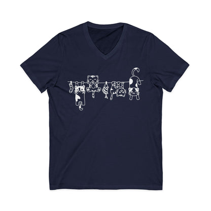 Cats - Short Sleeve V Neck