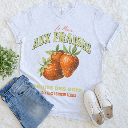 Aux Fraises - Bella Canvas Super Soft Fitted T Shirt
