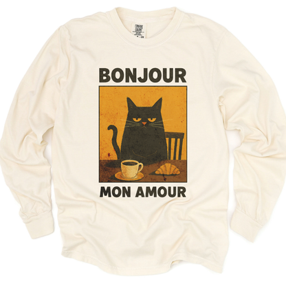 Bonjour Mon Amour - Comfort Colors Premium Long Sleeve T Shirt