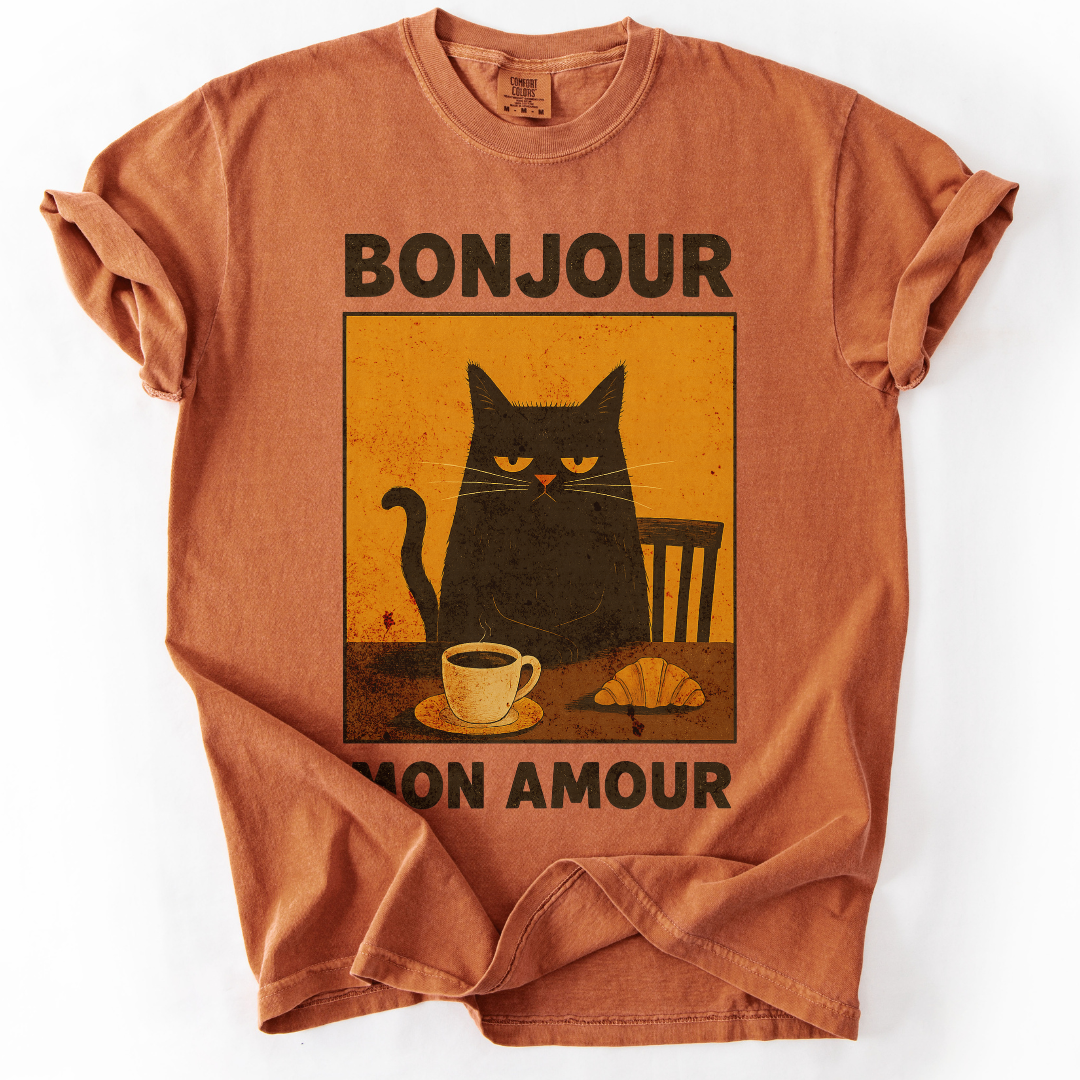 Bonjour Mon Amour -  Comfort Colors Relaxed Fit Premium T Shirt