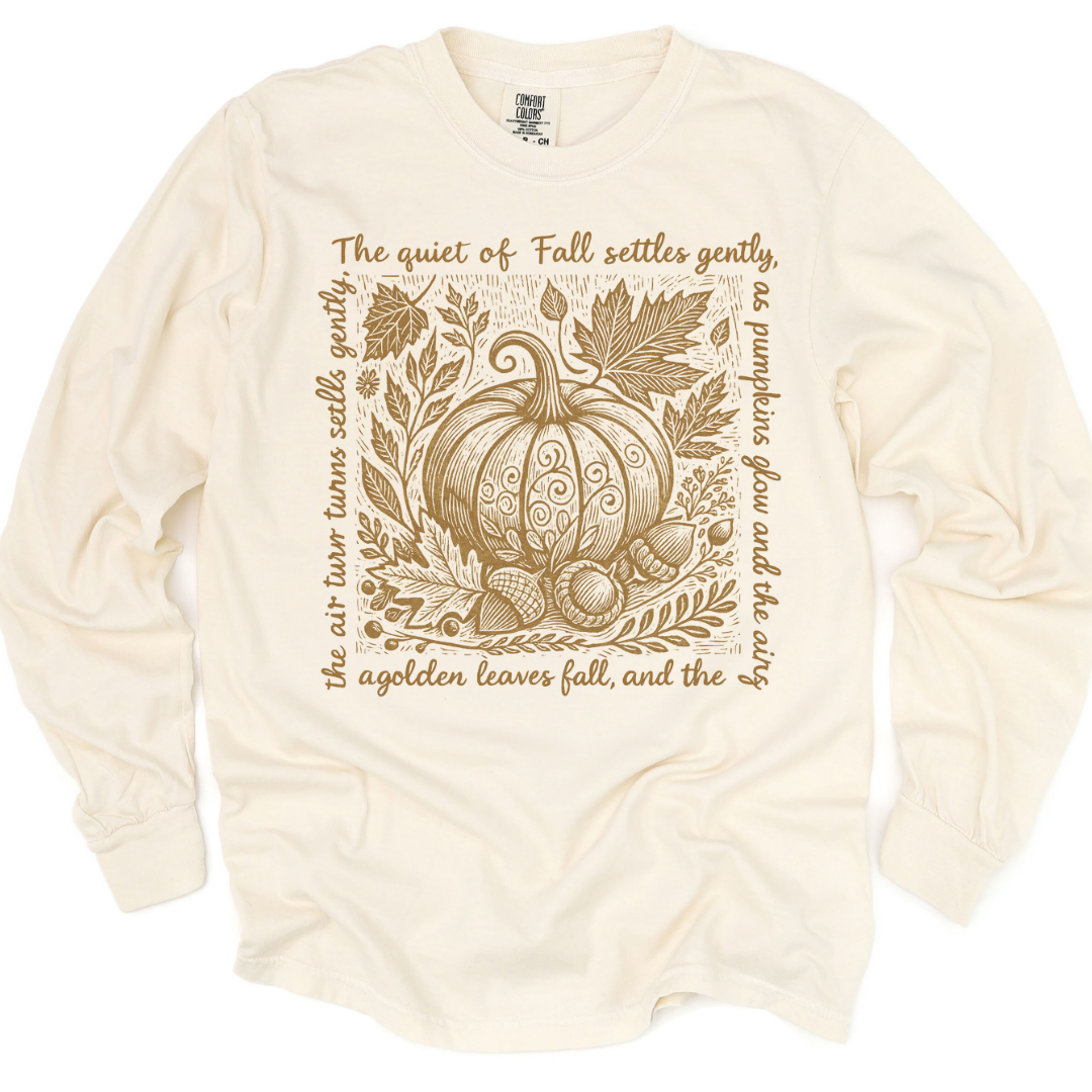 The Quiet Of Fall - Comfort Colors Premium Long Sleeve T Shirt