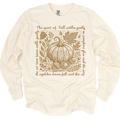 The Quiet Of Fall - Comfort Colors Premium Long Sleeve T Shirt