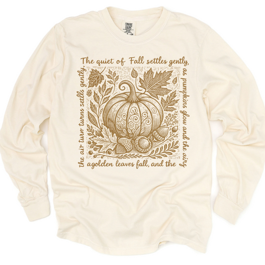 The Quiet Of Fall - Comfort Colors Premium Long Sleeve T Shirt