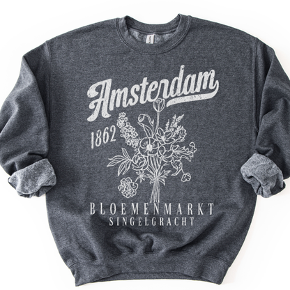 Amsterdam Flower Market - Crewneck Fleece Sweatshirt