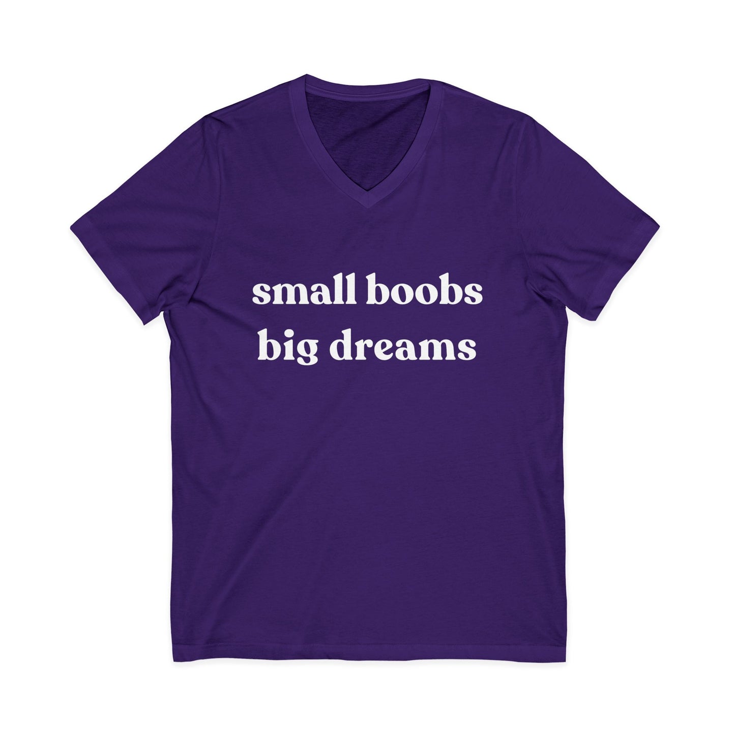 Small Boobs Big Dreams - Short Sleeve V Neck