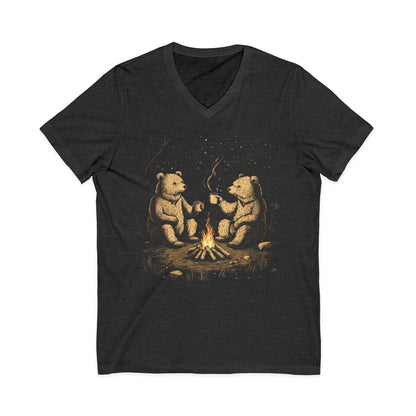 Camping Bears - Short Sleeve V Neck