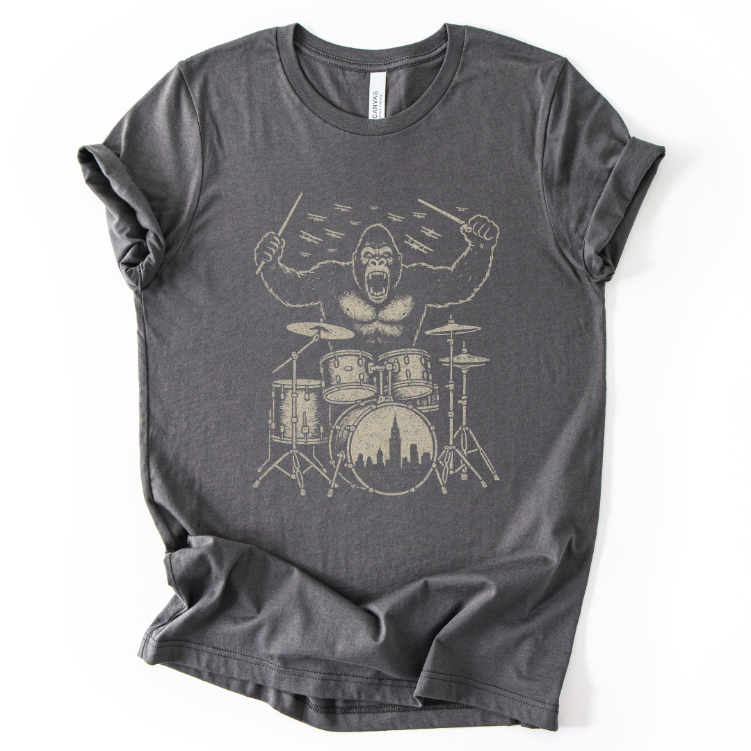 King Kong's Drum Solo - Bella Canvas Super Soft Fitted T Shirt