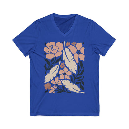 Feathers - Short Sleeve V Neck