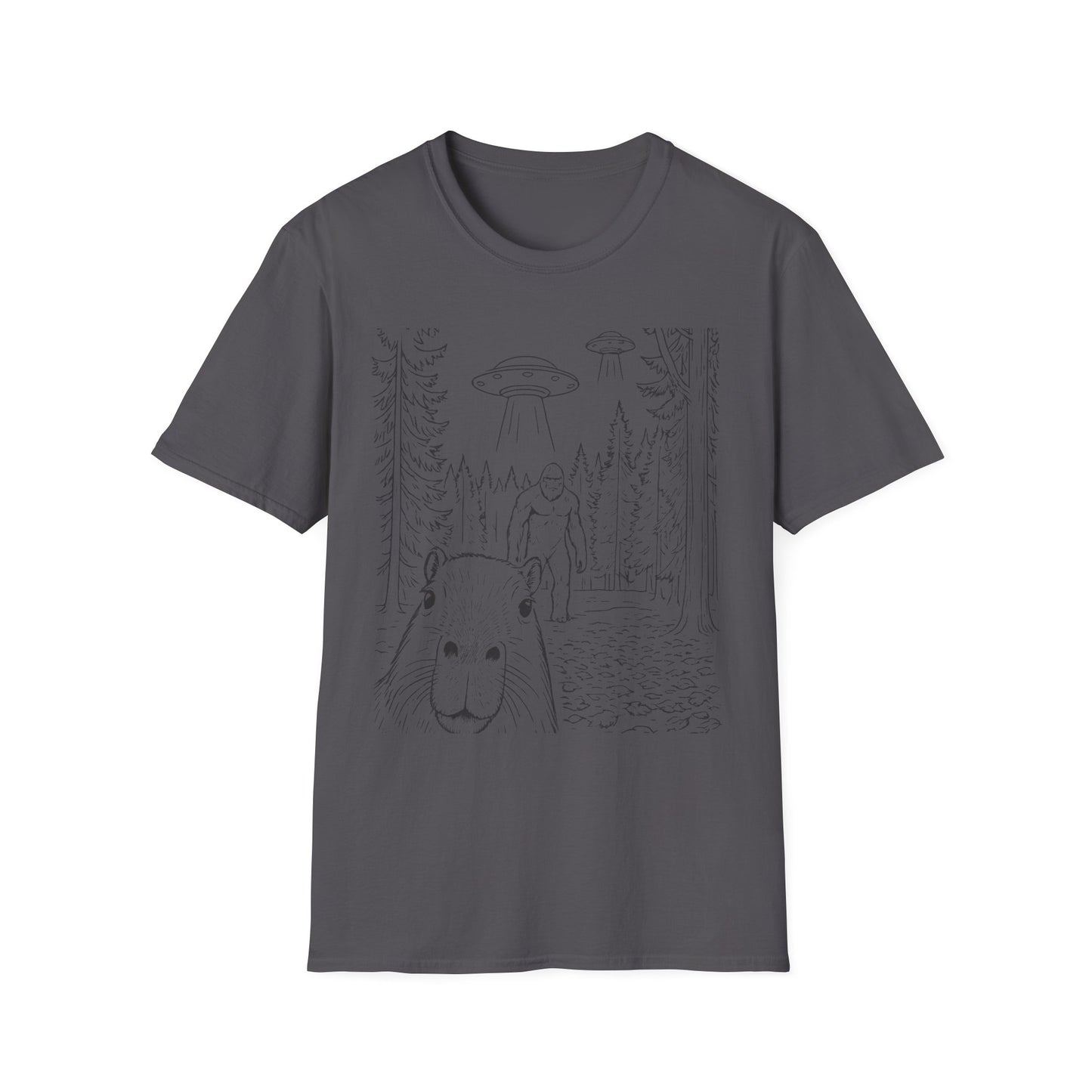 Capybara Selfie Line Art