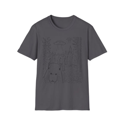 Capybara Selfie Line Art