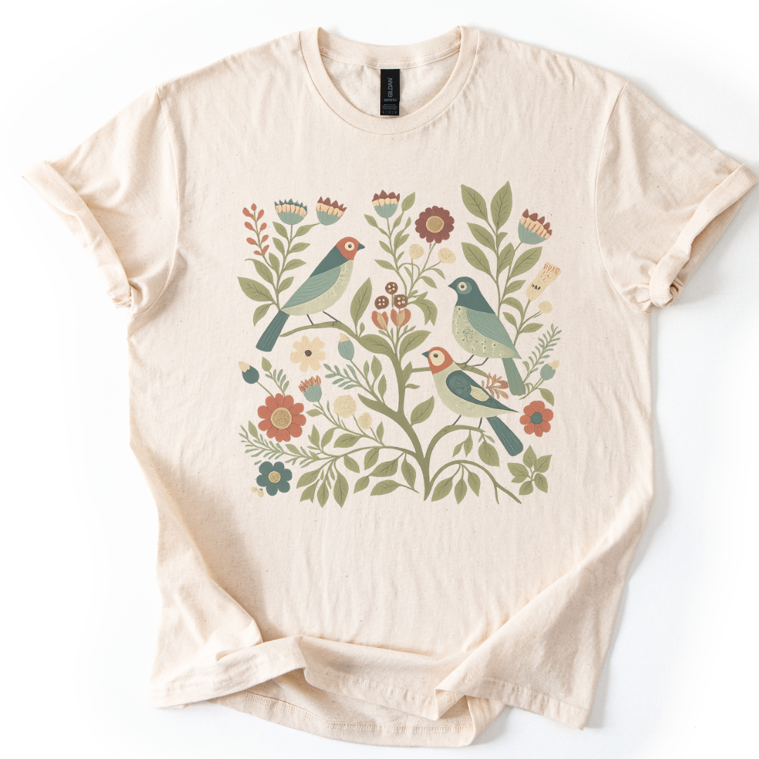 Folk Aviary  - Gildan Lightweight T Shirt