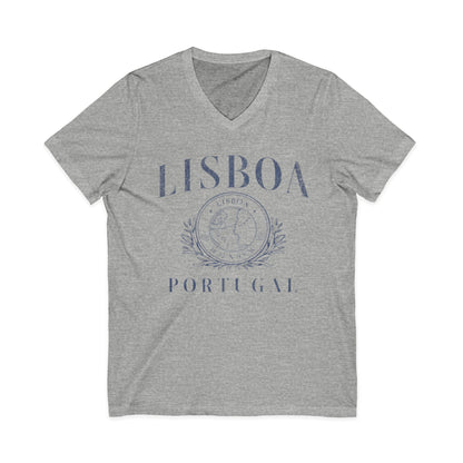 Lisboa Portugal - Short Sleeve V Neck