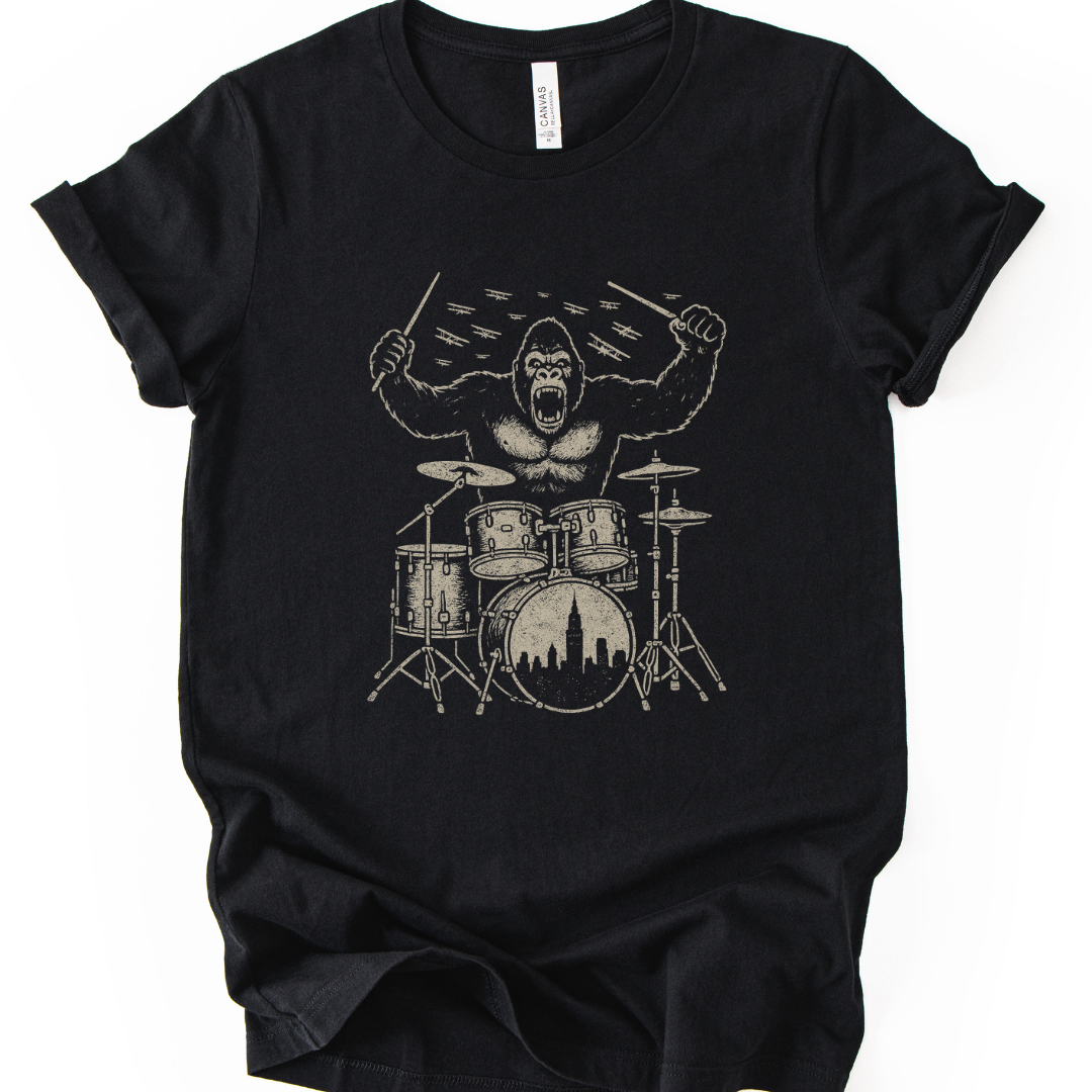 King Kong's Drum Solo - Bella Canvas Super Soft Fitted T Shirt