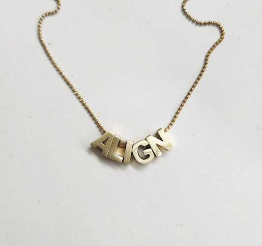 Self Motivational Affirmation Beaded Brass Charm Necklaces