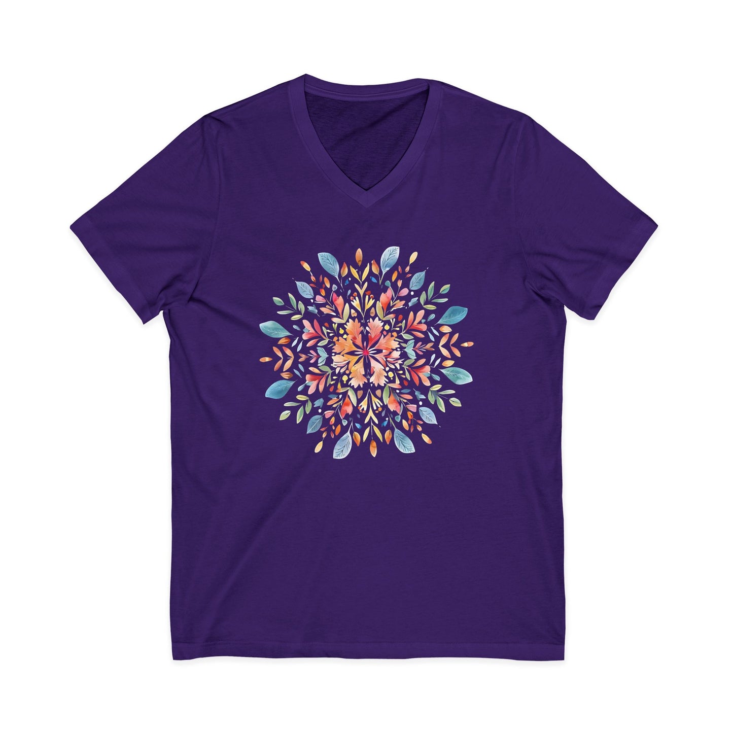 Plant Mandala - Short Sleeve V Neck