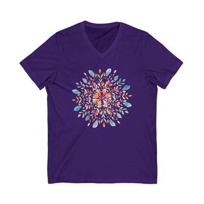 Plant Mandala - Short Sleeve V Neck